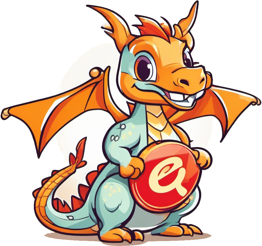 Preisdrache-Maskottchen